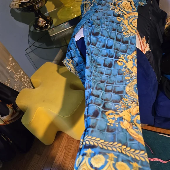 Elegant Blue and Gold Women's Pants& Top